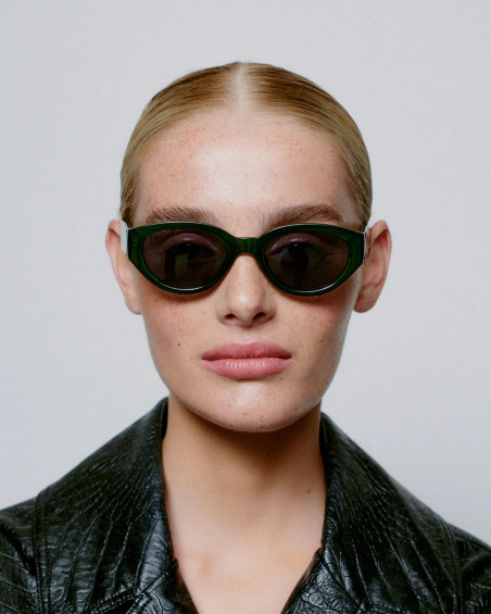 A. Kjaerbede Winnie Dark Green Transparent Sunglasses