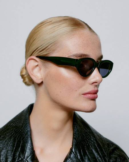A. Kjaerbede Winnie Dark Green Transparent Slnečné Okuliare