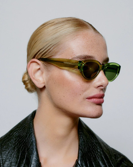A. Kjaerbede Winnie Light Olive Transparent Sunglasses