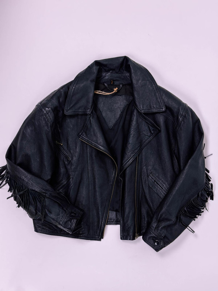 Western Leather Fringe Jacket – Vintage Cowboy Style | Real Leather