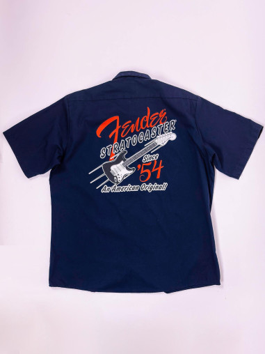 Vintage Dickies Shirt – Fender Stratocaster Graphic | XL Workwear