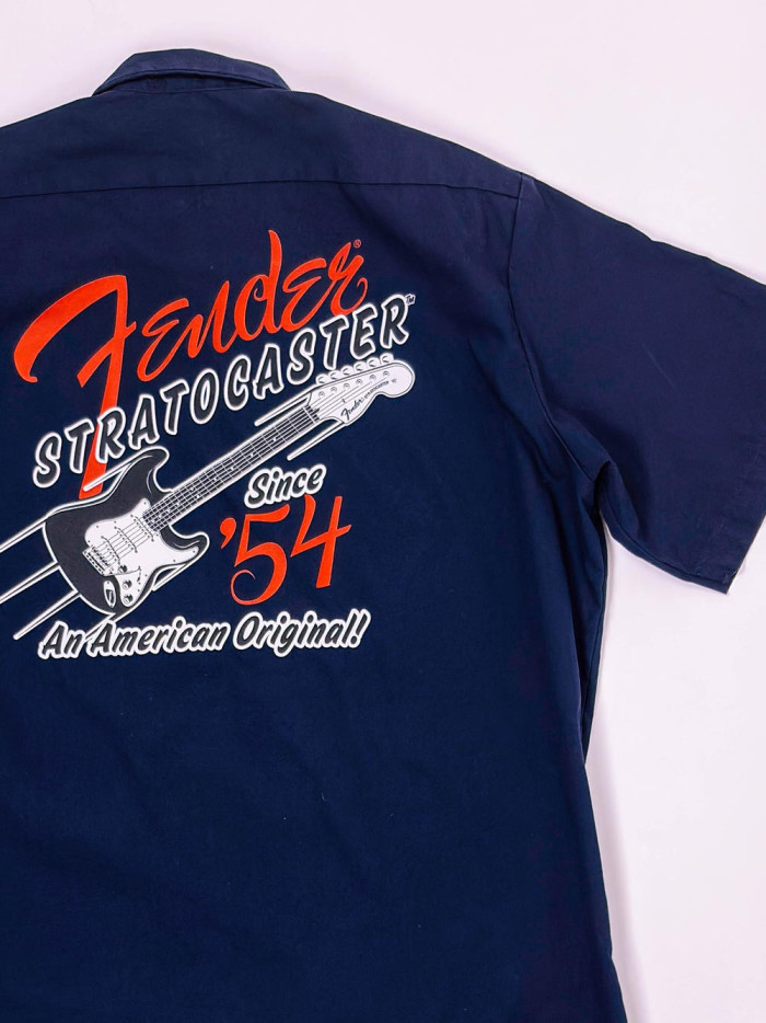 Vintage Dickies Shirt – Fender Stratocaster Graphic | XL Workwear