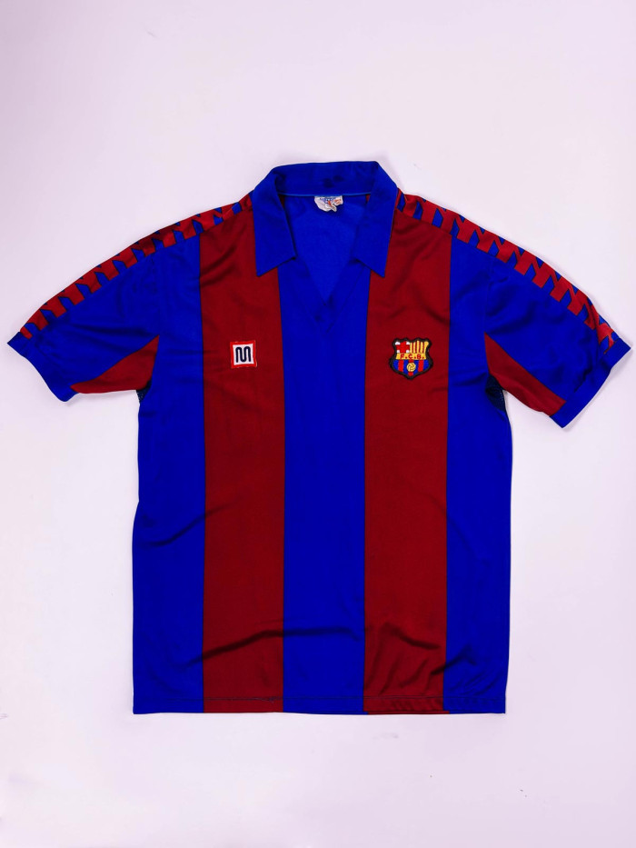 Vintage FC Barcelona Jersey Meyba 1984–1989 (XL) – Football Shirt