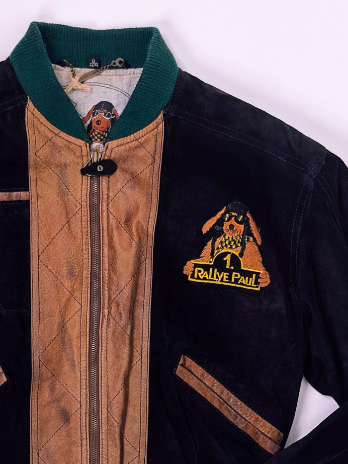 Vintage Suede Bomber Jacket Rallye Paul - M/L