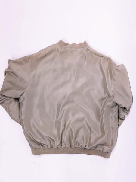 Vintage Silk Bomber Jacket - L