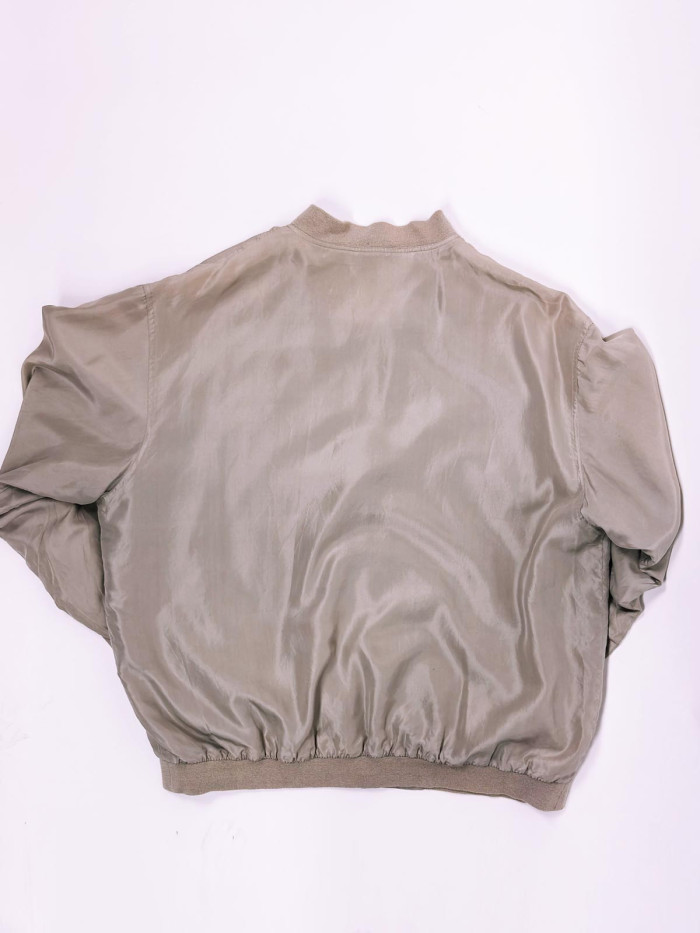 Vintage Silk Bomber Jacket - L