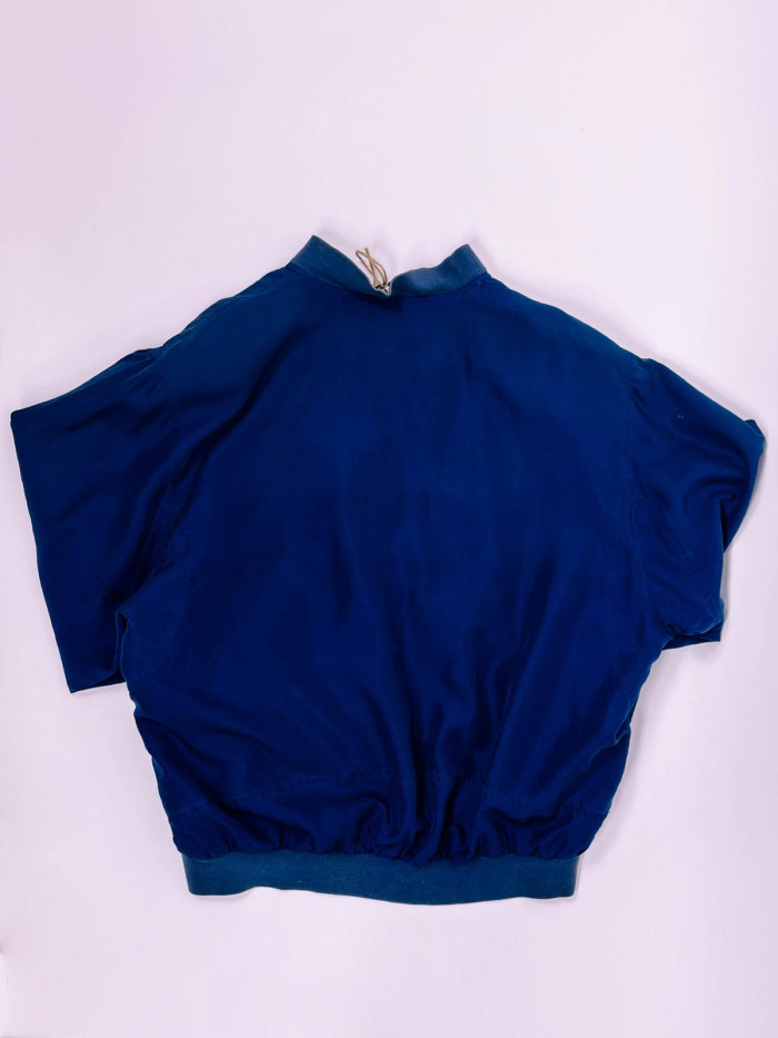 Vintage Silk Bomber Jacket - L