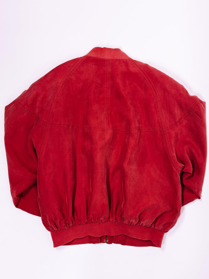 Vintage Silk Bomber Jacket - XL