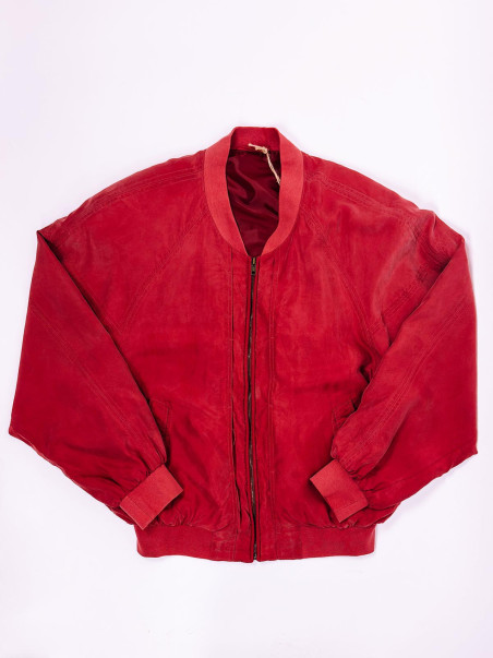 Vintage Silk Bomber Jacket - XL