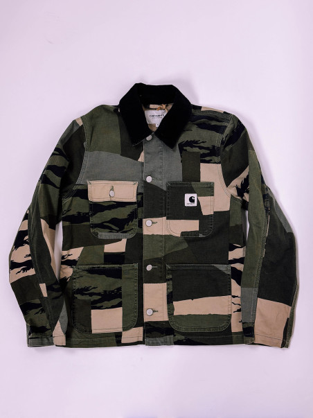 Carhartt WIP Michigan Jacket – Tiger Camo Patchwork - S