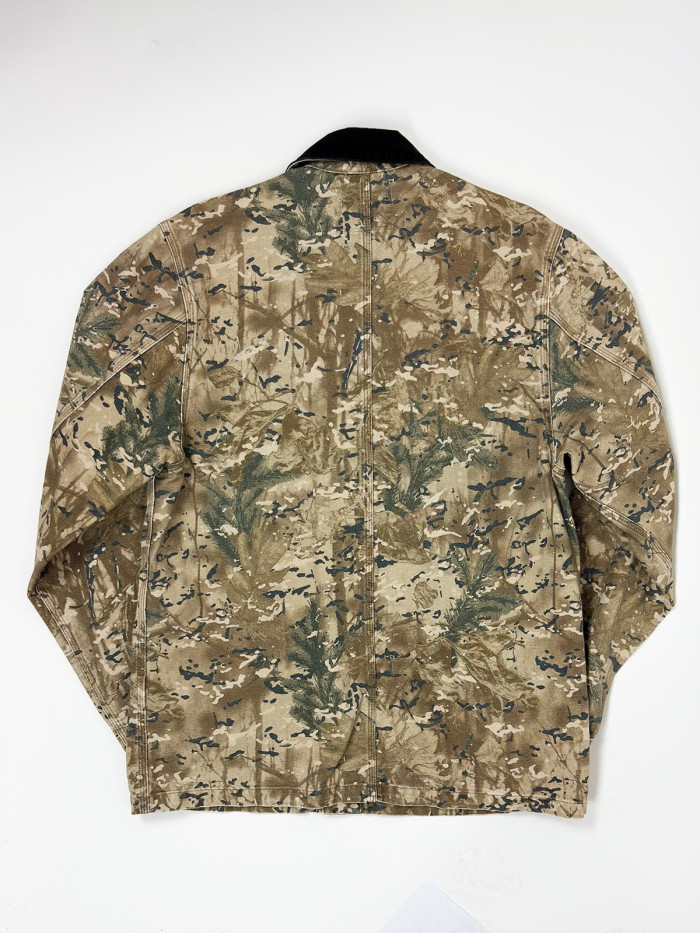 Carhartt Work Jacket – Camo Print, Corduroy Collar -M