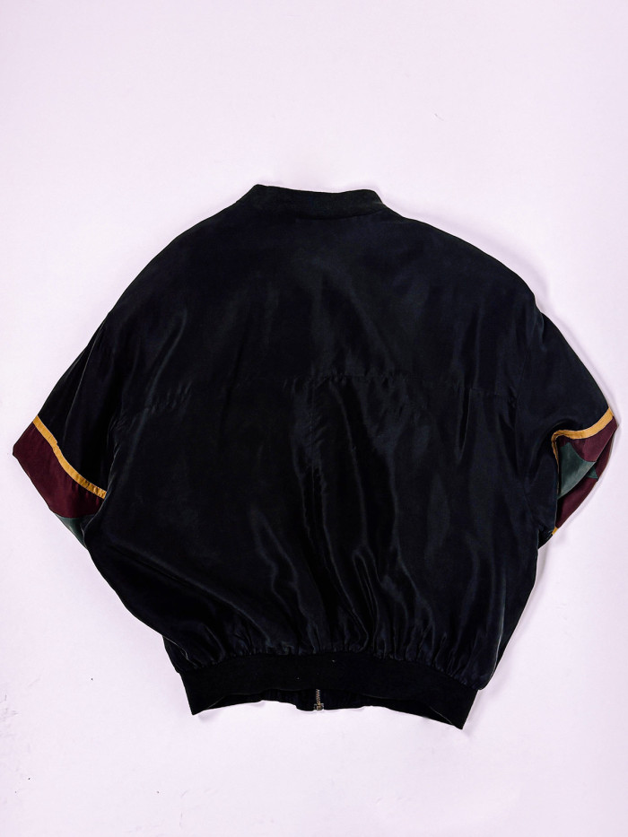Vintage Silk Bomber Jacket - L