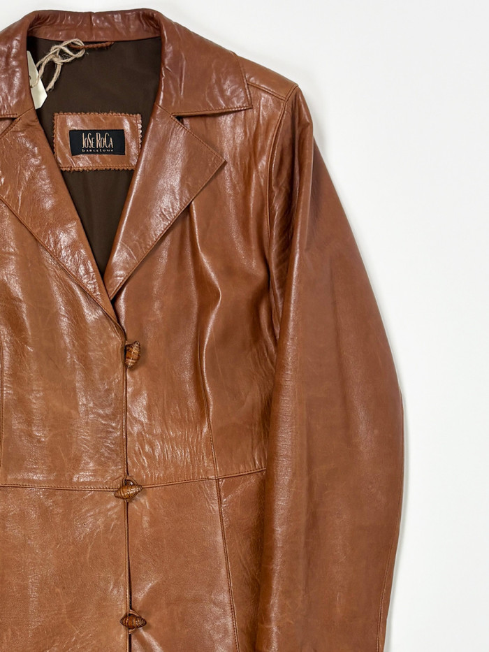 Vintage Leather Coat - S