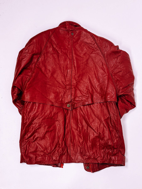 Vintage Leather Parka Red - UNI
