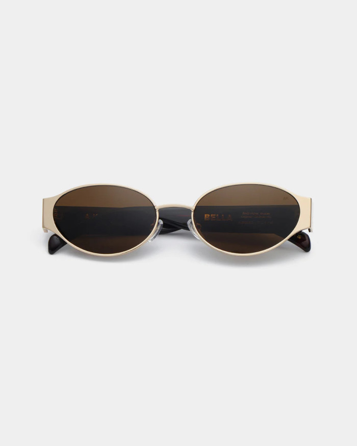 A. Kjaerbede Bella Gold Demi Tortoise Sunglasses