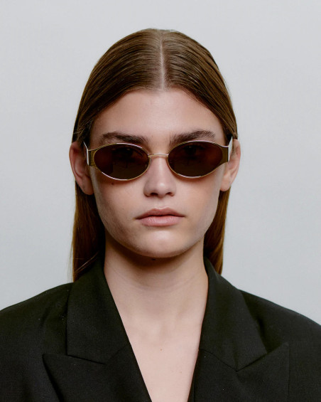 A. Kjaerbede Bella Gold Demi Tortoise Sunglasses