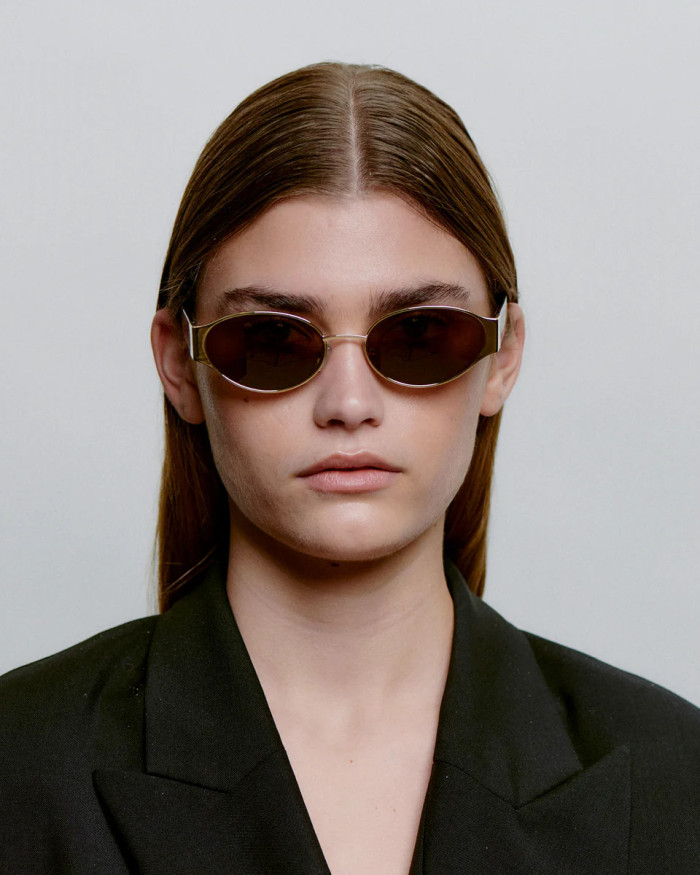 A. Kjaerbede Bella Gold Demi Tortoise Sunglasses