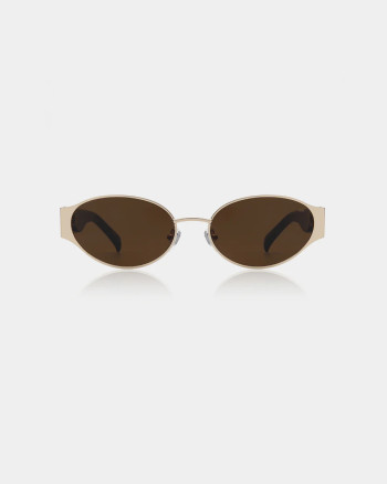 A. Kjaerbede Bella Gold Demi Tortoise Sunglasses