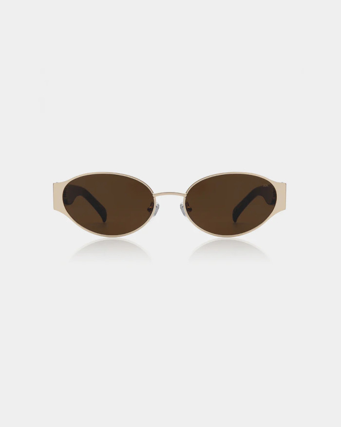 A. Kjaerbede Bella Gold Demi Tortoise Sunglasses