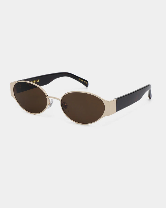 A. Kjaerbede Bella Gold Demi Tortoise Sunglasses