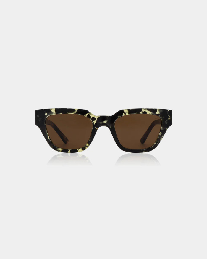 A. Kjaerbede Kaws Black / Yellow Tortoise Sunglasses
