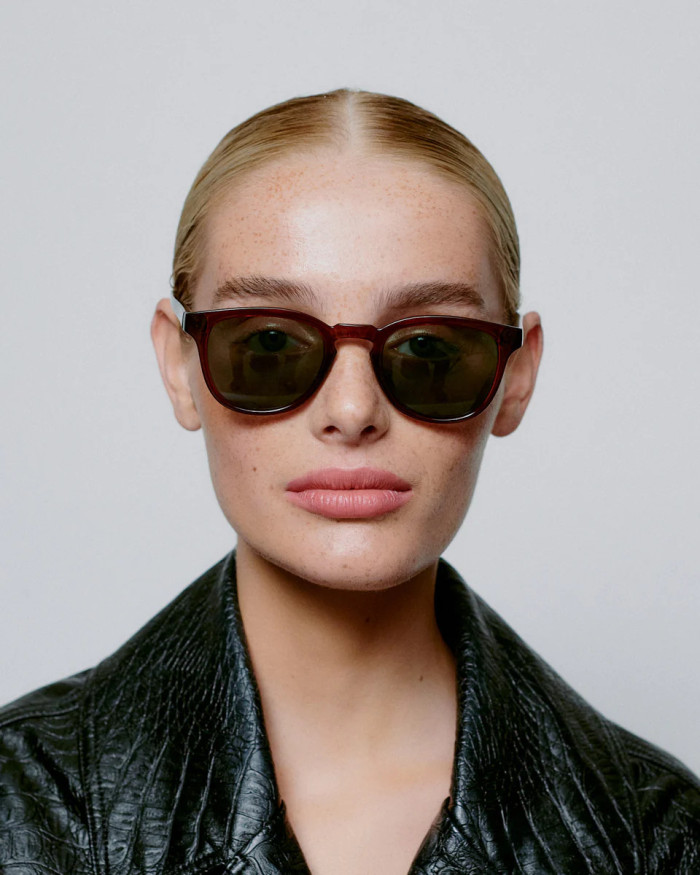 A. Kjaerbede Bate Brown Transparent Sunglasses