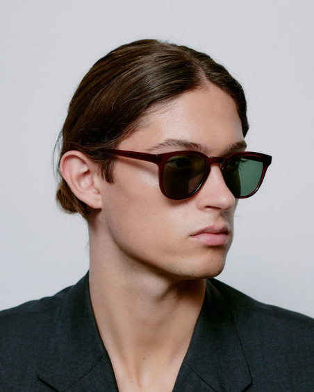 A. Kjaerbede Bate Brown Transparent Sunglasses