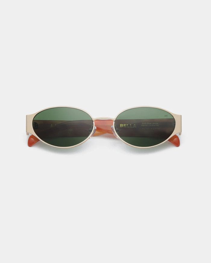 A. Kjaerbed Bella Gold Burnt Amber Sunglasses
