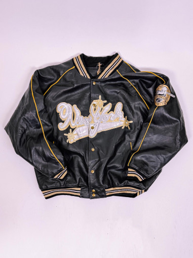 Vintage G-STAR RAW BLEU Varsity Jacket – New York Retro Style