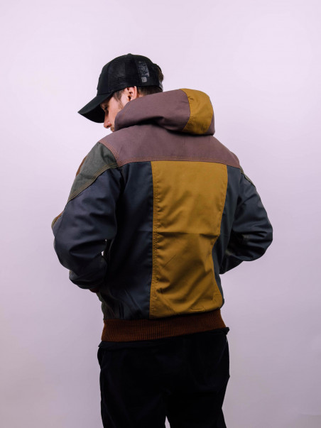 Vintage Carhartt Rework Bunda – Originálny Patchwork Štýl