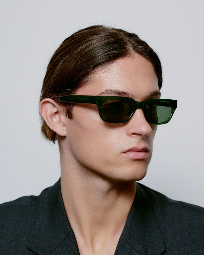 A. Kjaerbede Bror Dark Green Transparent Slnečné Okuliare