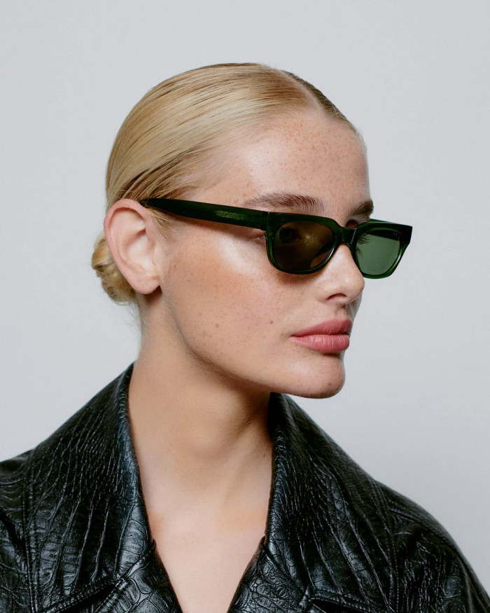 A. Kjaerbede Bror Dark Green Transparent Slnečné Okuliare