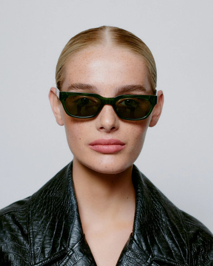 A. Kjaerbede Bror Dark Green Transparent Slnečné Okuliare