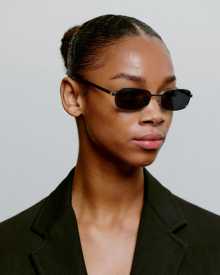 A. Kjaerbede Noah Silver Black Sunglasses
