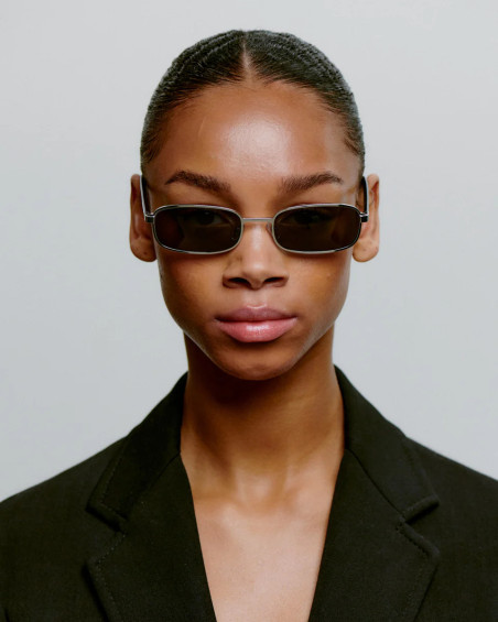 A. Kjaerbede Noah Silver Black Sunglasses