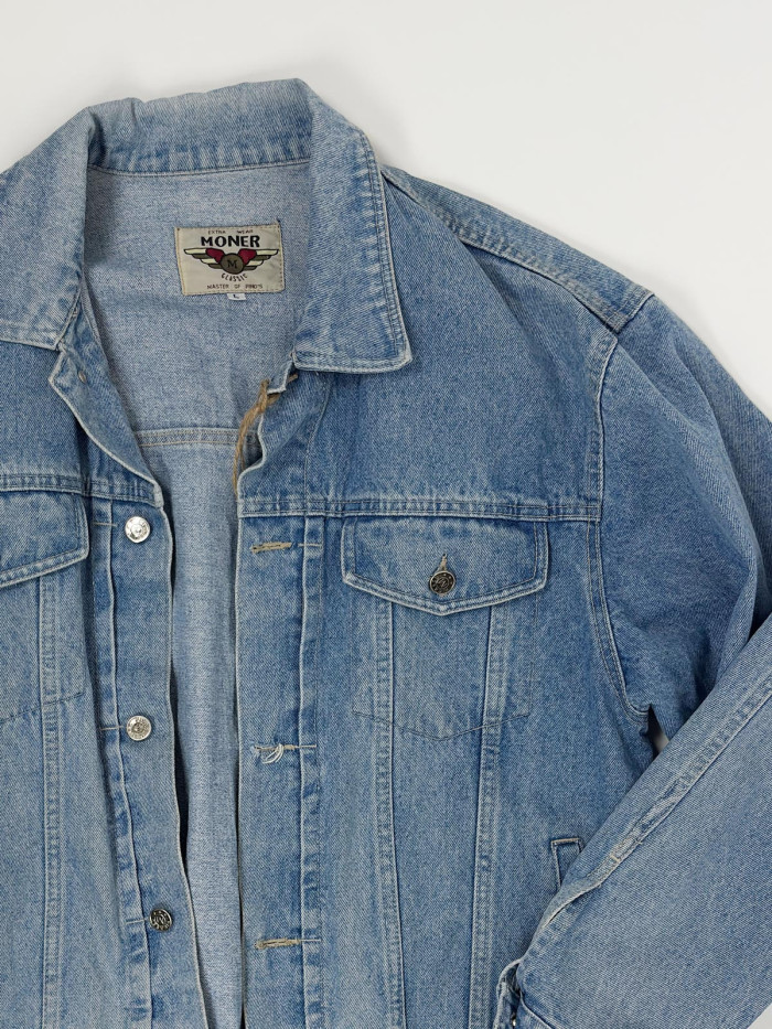 Vintage Cropped Denim Jacket - L