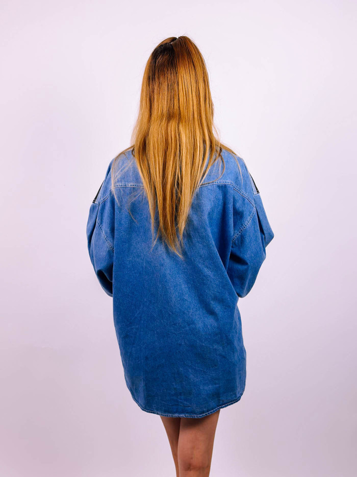 Vintage denimová "cowboy" košeľa Shooter - L