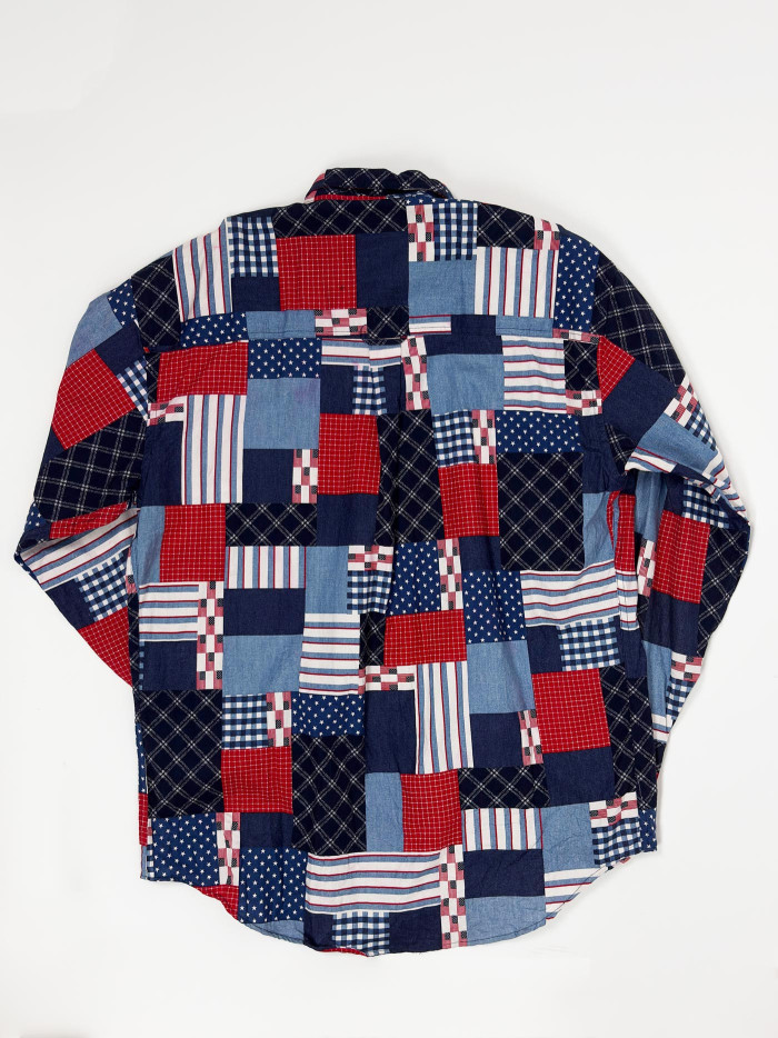 Vintage košeľa CHAPS – USA štýl, červená/modrá/biela - L