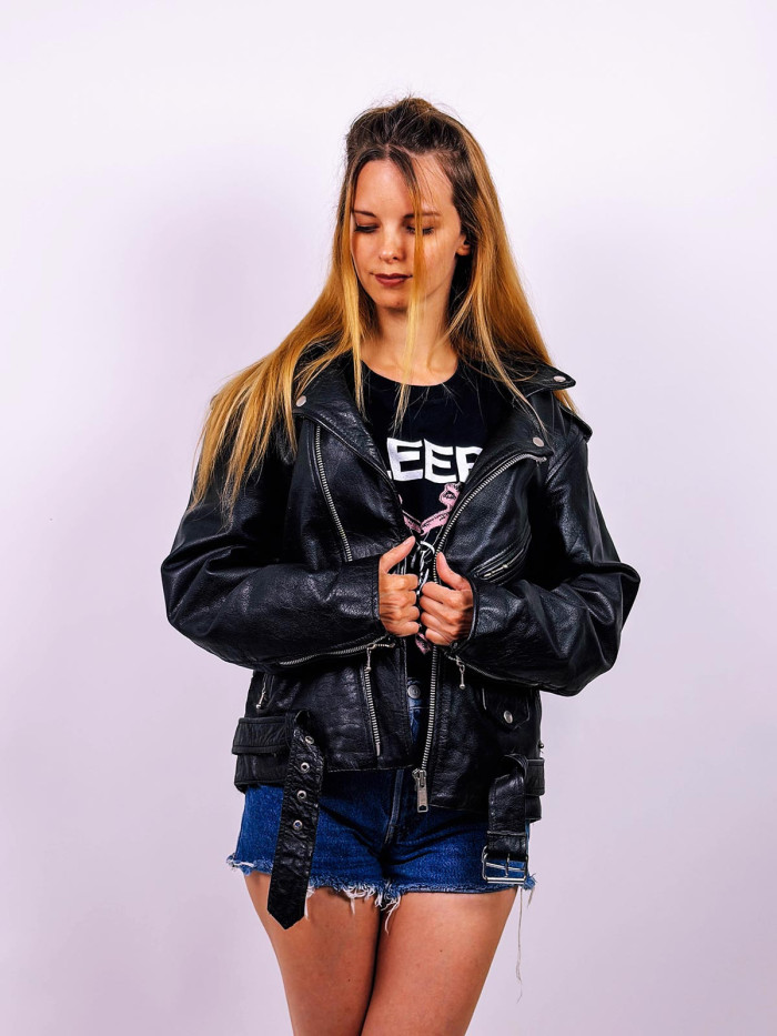 Vintage SKIN Leather Biker Jacket
