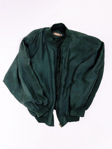 Vintage Silk Bomber Jacket – Luxurious Retro Style