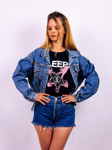 Vintage dámska rifľová bunda - M/L