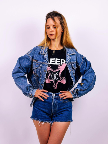 Vintage dámska rifľová bunda - M/L